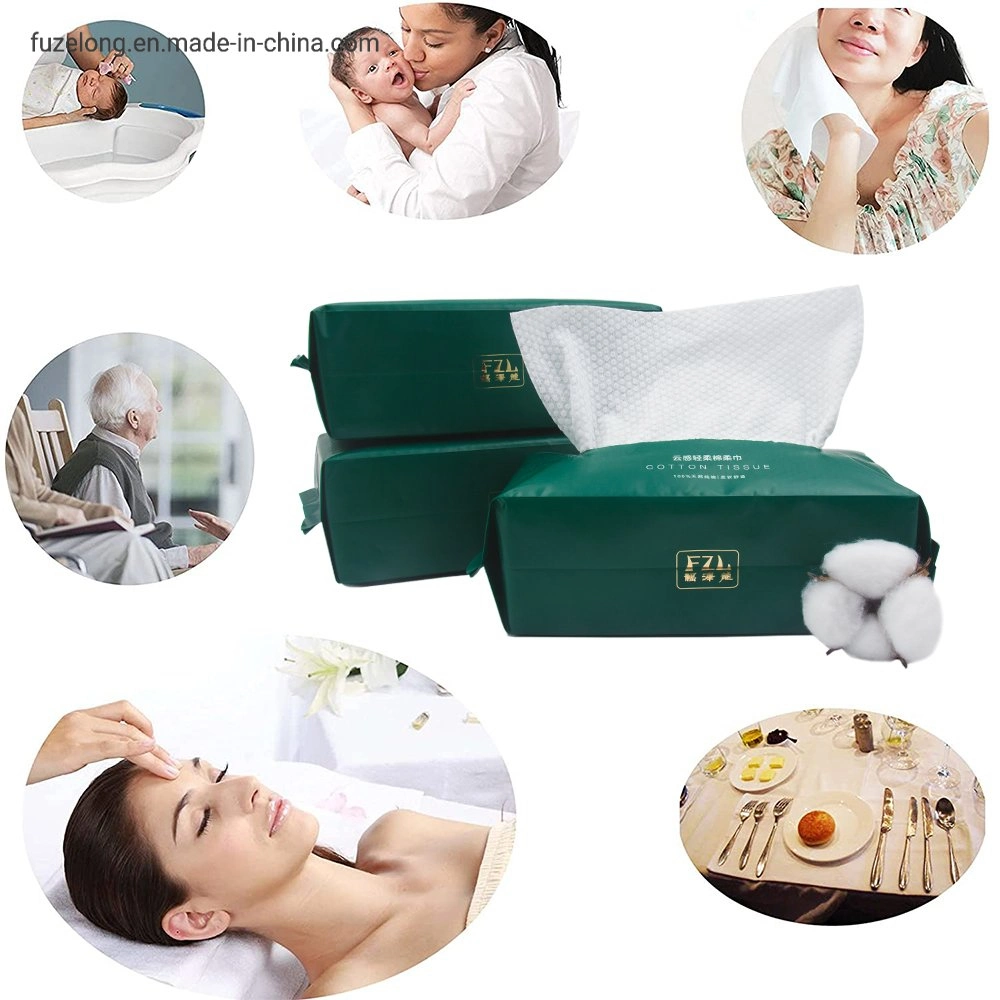 Feminine 100% Disposable Cotton Tissue with 70g for Facial Massage