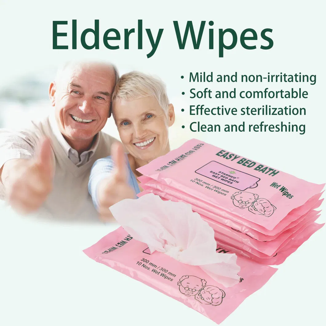 10 PCS Private Logo Hospital Elderly Patients Daily Body Care Elderly Wipes Adult