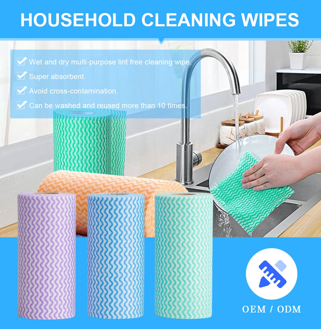 Wholesale Made in China Spunlace Wipes Non Woven Fabric Household Cleaning Wipes for Kitchen