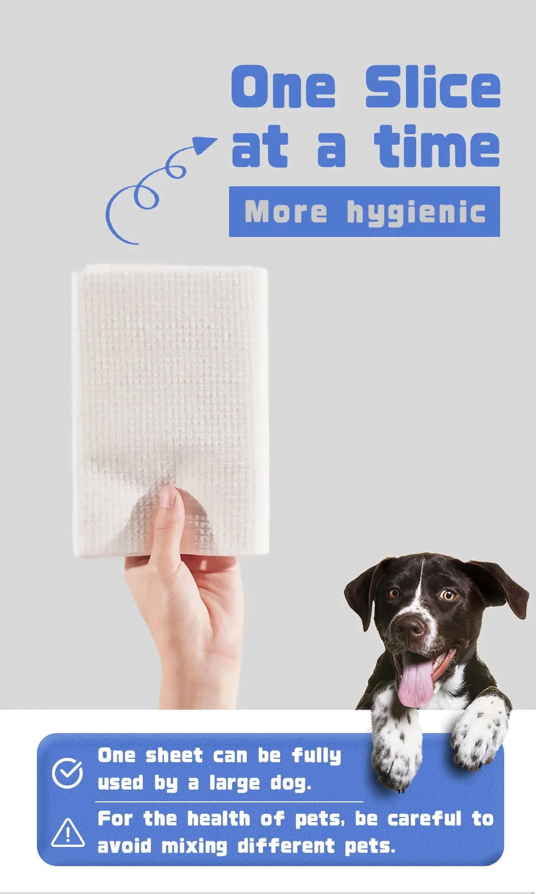 Non Woven Fabric Bath Cleaning Wipes for Pets Travle Pet Products