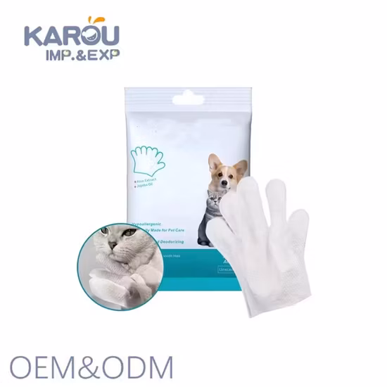 Disposable Pet Wipes / Furry Pet Cleaning Tissue / Grooming SPA Gloves Wipes