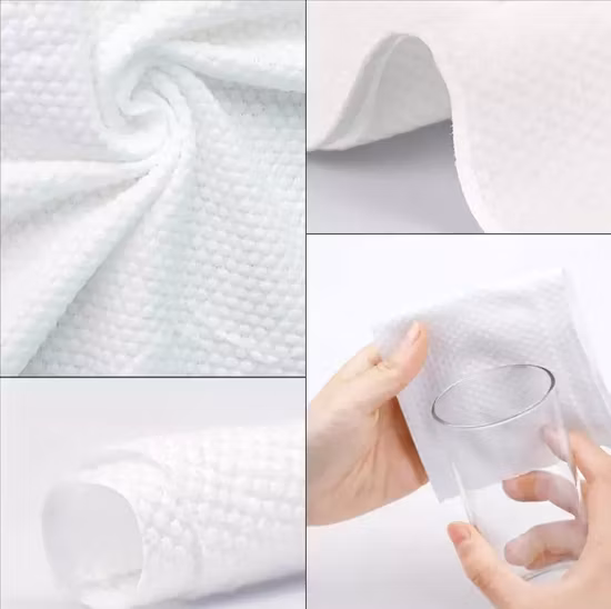 Disposable OEM 100% Cotton Beauty Romover Cleaning Facial Cotton Tissue Dry &amp; Wet Dual Use