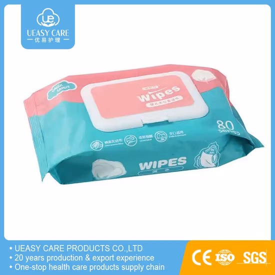 Baby Wet Wipes China Disposable Spunlace Pure Single Pack 80PCS
