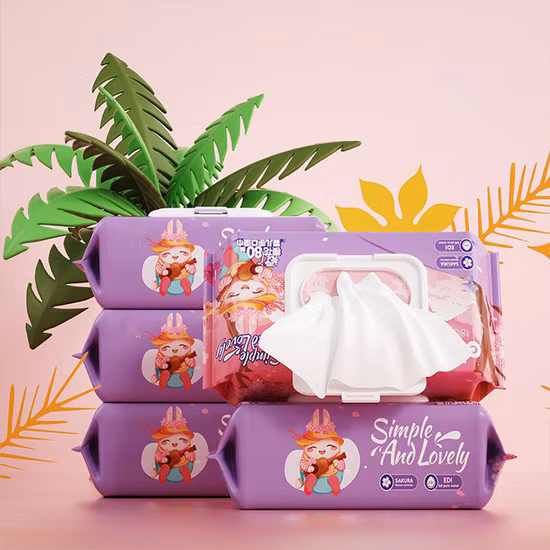 Biokleen 100% Viscose Aqua Pure Organic Cotton Biodegradable Soft Care Sensitive Skin Soft Pack Baby Wipes Wet Tissue